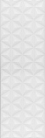 Плитка Диагональ белый структура обрезной 25х75