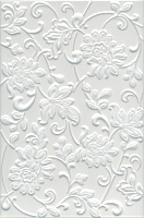 Плитка Аджанта цветы белый 20х30