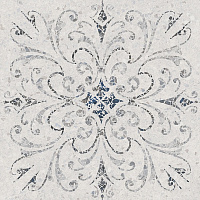 Керамогранит Терраццо серый светлый декорированный обрезной 60х60