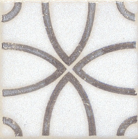 Вставка Амальфи орнамент коричневый 9,9х9,9